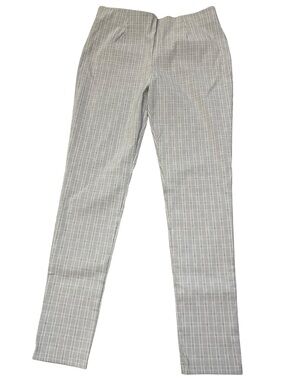 Calvin Klein Light Gray Windowpane Skinny Pants work office career